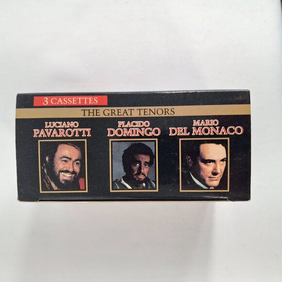 Vintage The Great Tenors Pavarotti Domingo Del Monaco 3 Cassette Tape Set Madacy - Picture 7 of 15